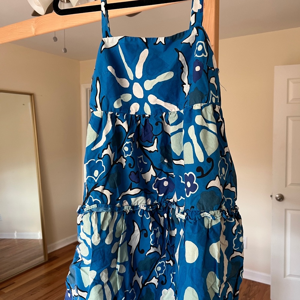 RHODE Blue and White Patterned Dress